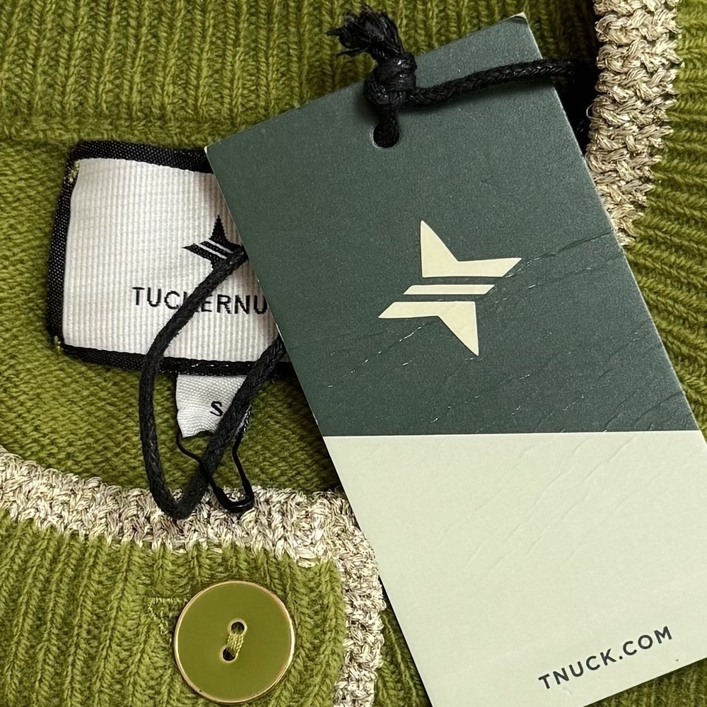 NEW Tuckernuck Robbie Sweater Olive Green Wool Blend Knit Old Money Luxury S - Picture 8 of 11